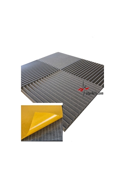 Zigzag Akustik Ses Yalıtımı Süngeri Yapışkanlı 40mm 100x100