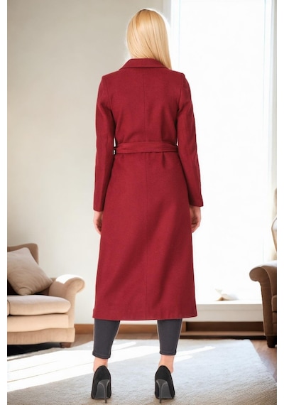 Z9681 Dewberry Bayan Palto-bordo Bordo