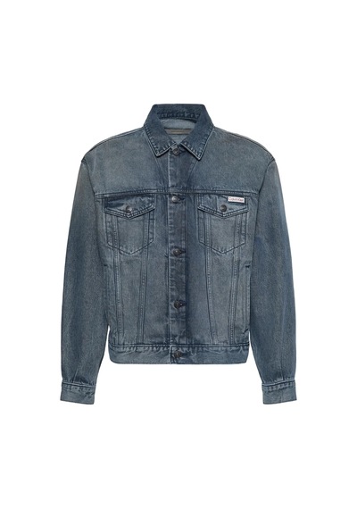 Calvin Klein 90s Blue Ash Stone T, Sco, S Erkek Gri Kot Ceket-16131