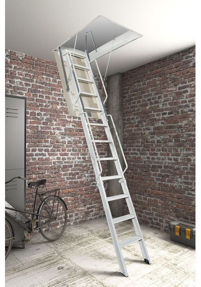 Aytürk Fantozzi Acı3 Menşei Italya 70x130 3 Katlanır Metal Çatı Merdivenleri H:300cm Standart Model