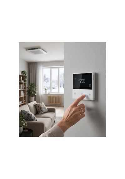 Sıemens Dijital Kablolu Sıva Altı Fan Coil Oda Termostatı 4b-2b Rdq410
