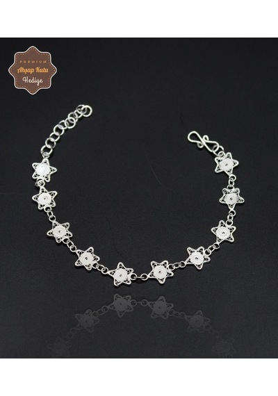 Yıldız Tasarım 925 Ayar Gümüş Telkari Kadın Bileklik 201024688 Gümüş