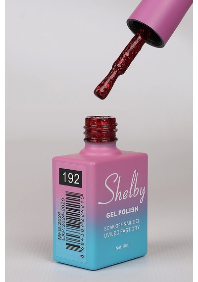 Shelby 10 Ml. A192 Işıltılı Kırmızı Kalıcı Oje