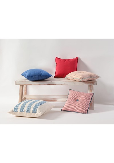 Chantilly Mavi Pamuk Yastık 40x40cm Çok Renkli