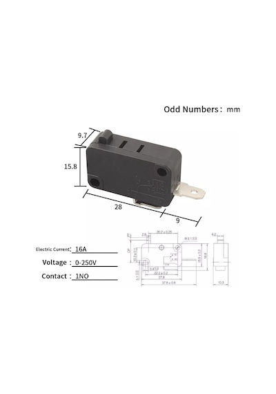 Ic-176D Micro Switch (220V 21A) Paletsiz 1 Adet