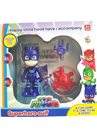 Pj Maskeliler Tekli Aksesuarlı Figür Karakter Oyun Seti Pj Mask Mavi
