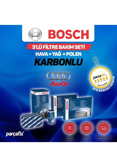 A3 1.4 Tfsı Sportback Bosch  3'Lü Filtre Seti 2008-12 Karbonlu