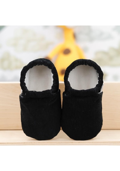 Kadife Bebek Patiği Fitilli, Kaydırmaz Taban, Kreş Ayakkabısı Patik 001