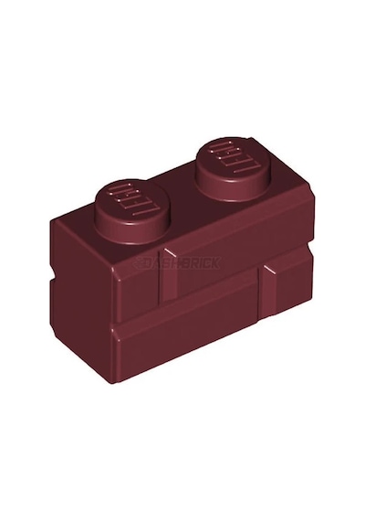 Yedek Parçalar: Modifiyeli Duvar Parçası: 100 Adet 1x2 Bordo 98283 - Parts: Brick, Modified: 100 Piece 1x2 Dark Red