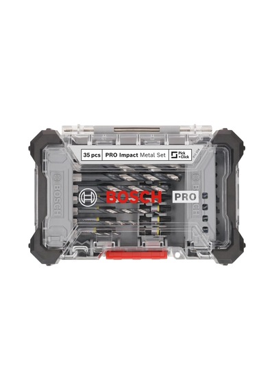 35 X Pro Impact Metal Set, 35 Parça Çelik, Dökme Demir, 200 X 107 Mm, Profesyonel Aksesuar Tornavida, Tornavida İçi