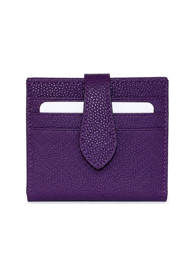 Genel Markalar Vaulto Gerçek Deri Unisex Kartlık Grained Mor