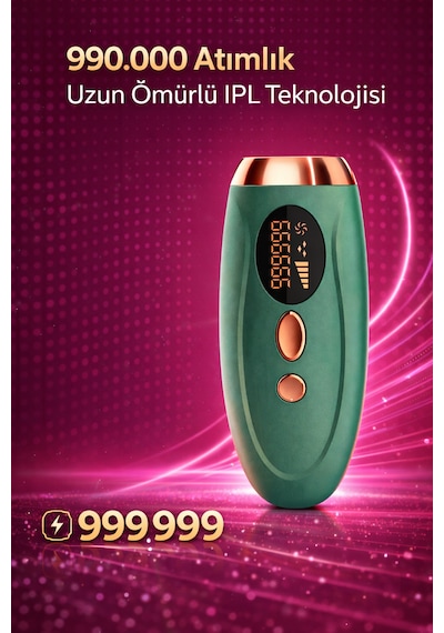 Ipl Lazer Epilasyon Cihazı 990.000 Atım Manuel & Otomatik Mod Acısız Kalıcı Tüy Giderme