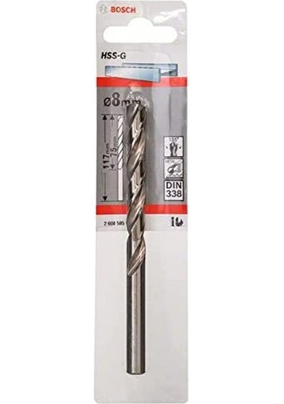Professional Accessories Matkap Ve Kırıcı Delici Uçları, Metal Matkap Ucu, Gri, 1 Adet