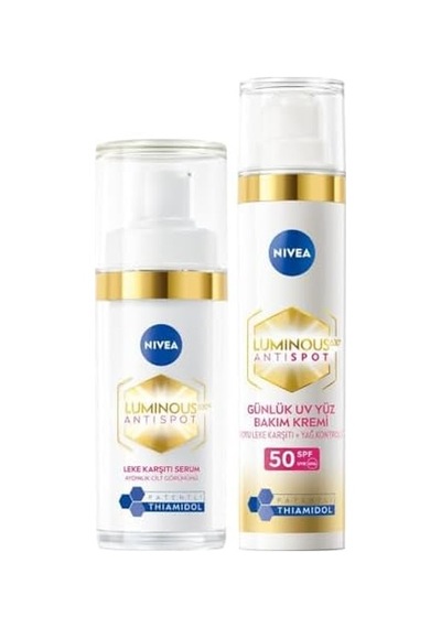Luminous630 Leke Karşıtı Cilt Serumu 50ml Ve Aydınlatıcı Güneş Korumalı Gündüz Yüz Kremi 40ml,spf50