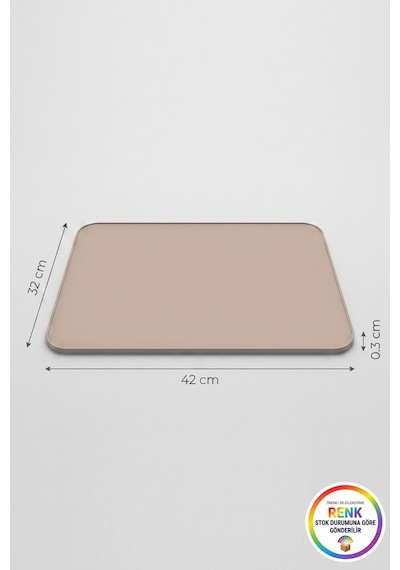 Silikon Pişirme Matı Büyük Boy Fırın Tepsisi Kaymaz Pişirme Kağıdı Alternatifi 42x32 Cm Çok Renkli