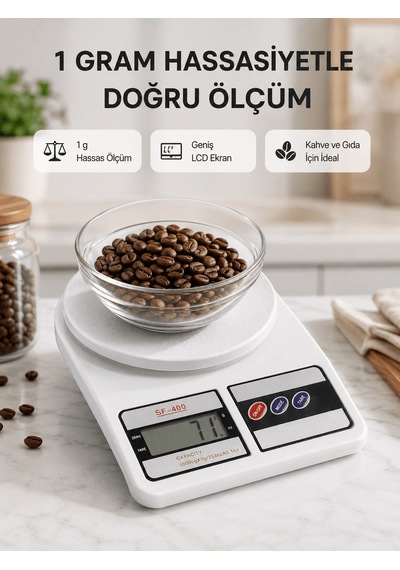 Shnstore Lcd Ekranlı Hassas Dijital Mutfak Terazisi 5kg Kapasite, 1g Hassasiyet Yeni Nesil Shntknd0720 Çok Renkli