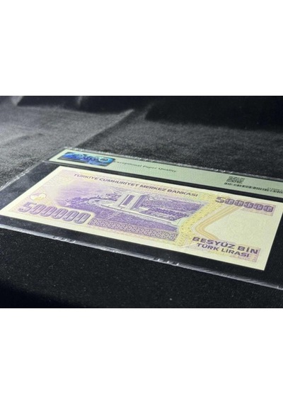 Türk Lirası Pmg 66 Epg Gem Unc Çil 500.000 Lira Pick 212 1970 Nd 1998 S/n M01 7. Emisyon 4. Terti