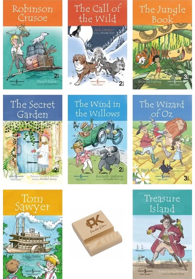 İş Çocuk İngilizce Robinson The Call The Jungle The Secret Wind Wizard Tom Sawyer Treasure 8li Set