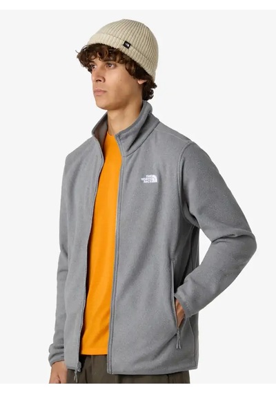 The North Face Glacier Fleece Full Zip Hiking Fleece Erkek Polar Gri