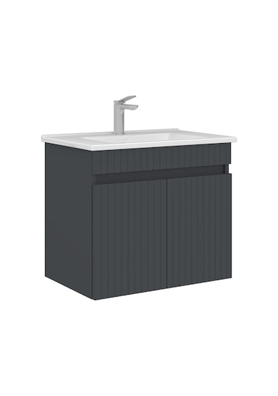 Orka Tivoli 65 Cm Mat Antrasit Banyo Dolabı Takımı Antrasit