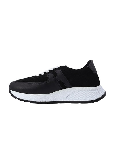 Albishoes Albini Kadın Hakiki Deri Ve Süet Günlük Spor Ayakkabı Siyah