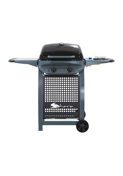 Aygaz X150 Klasik Gazlı Barbekü - 2 Brülörlü Ayaklı Bahçe Mangalı, Termometreli Kapak, Gri Gri - Siyah