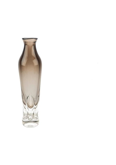 Clear Kahve Cam Vazo 12x47cm Kahve