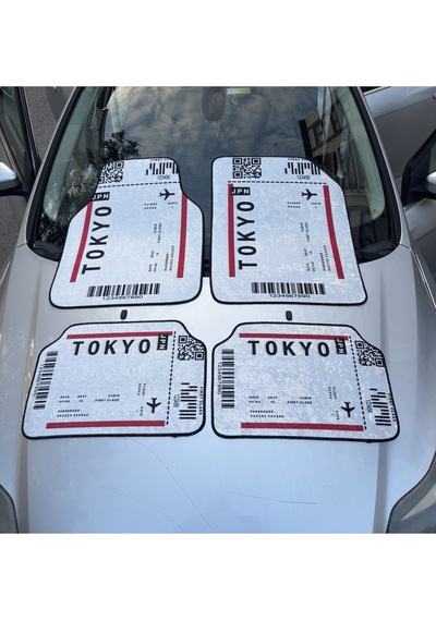Lüx Oto Halı Paspas Desenli Yıkanabilir Unıversal Her Araca Uyumlu Tokyo