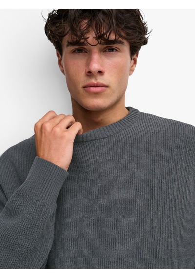 Only & Sons Onsrodger Rlx Crew Neck Knıt Erkek Gri Kazak - 22039789