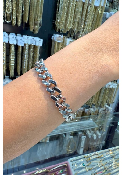 18 K Beyaz Gurmet Bileklik