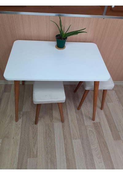 Depolife Gürgen 4 Ayaklı Tabure Puf Bank Salon Yatak Odası Mutfak Taburesi Diğer