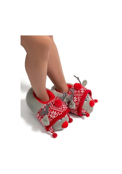 Twigy Twıgy Tw Anna Gri Kadın Hayvanlı Panduf 36/41 Gri