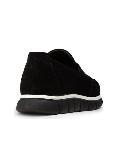 Deery Erkek Hakiki Süet Siyah Loafer Ayakkabı - 02045msyhe01