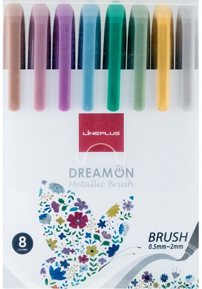 Lineplus Dreamon Metallic Brushpen 8 Set
