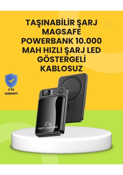 Manyetik Ve Hızlı Kablosuz Şarj Güç Bankası Powerbank Çok Renkli