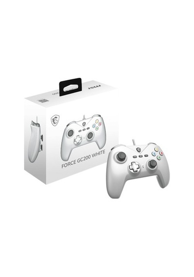 Msı Msı Gg Force Gc200 Whıte Beyaz Oyun Kolu Kablolu Pc/androıd 8+ Desteğı Çıft Tıtresım Motoru