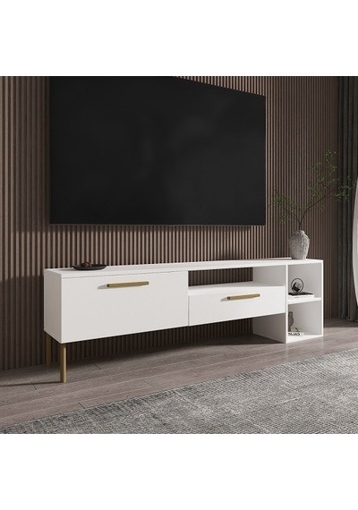Tv Sehpası Pergo Beyaz Gold 160 Cm