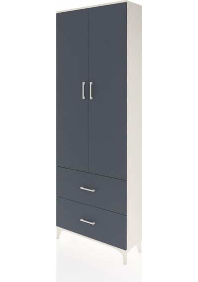 Arges Dolap Tek Raflı 2 Çekmeceli Tek Askılı 88x30x243 Aytaşı... Aytaşı
