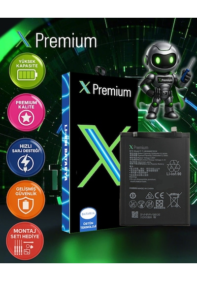 Xpremium Huawei P30 Lite Uyumlu Batarya Pil Süper Yüksek Kalite 3240/3340 Mah Hb356687ecw