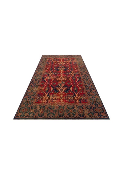 Hoom Rugs Cadis Kdm 01 Navy Red Vintage El Emeği Yüksek Kara Tezgah Halısı Mavi - Kırmızı