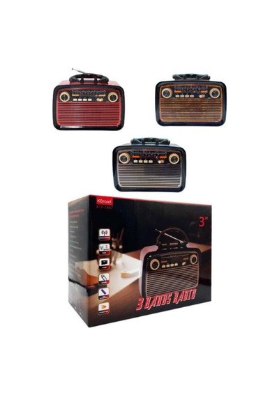 Nostaljik Radyo Bluetooth Bağlantılı Müzik Kutusu Ahşap - Lisinya