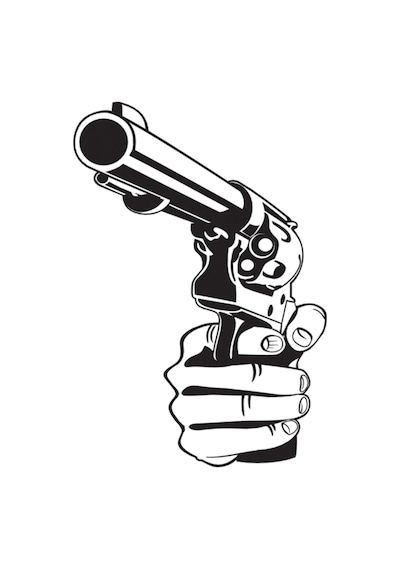 Silahlar Folyo Sticker 160cm Uzunluk Siyah