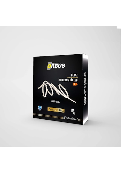 Orbus 8W Beyaz Hortum Şerit Led - 5 M