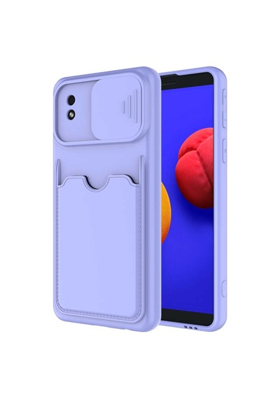Galaxy A01 Core Kılıf Zore Kartix Kartlık Bölmeli Kılıf