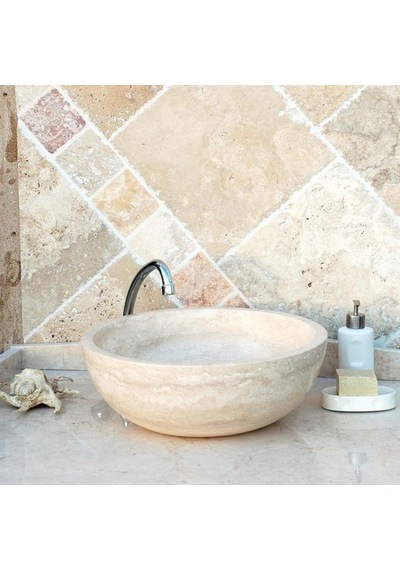 Tezgah Üstü Mermer Lavabo Çap35CM