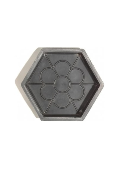 Plastik Parke Taşı Kalıbı Tekli Desenli Altıgen 6 Cm (10 Ad)