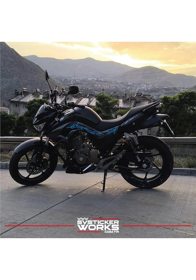 Mondial Drift L Sticker Orta Şase Şimşek Yıldırım Sticker Deseni Dekor Sticker Diğer