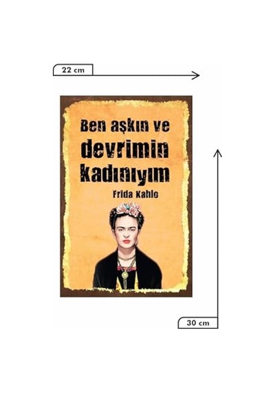 Aşkın Ve Devrimin Kadınıyım Retro Ahşap Mdf Tablo