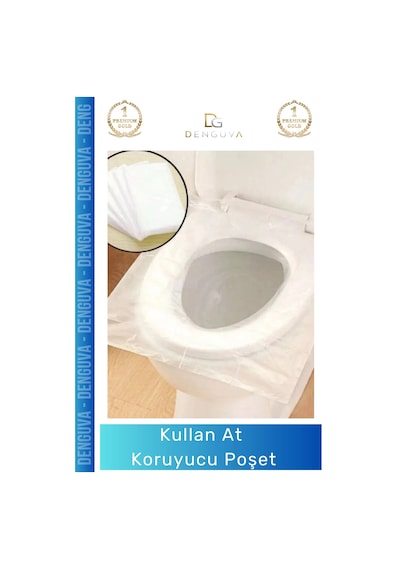 Klozetkapakpoşeti Hijyenik Tek Kullanımlık Pratik Sağlıklı Seyahat Tipi Klozet Kapağı Poşeti - 50 A Çok Renkli