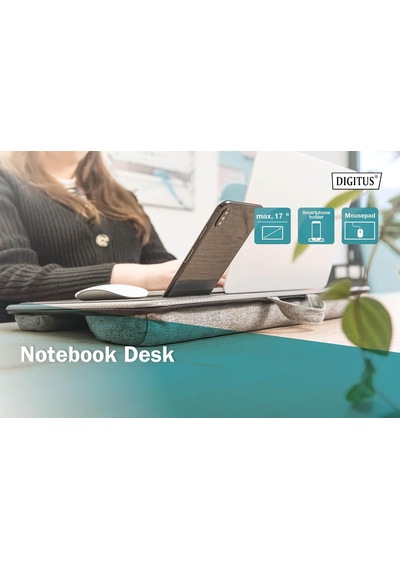 Digitus Notebook Desk/workstation, 17", Cep Telefonu Yuvası, Fare